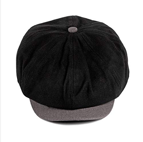 Yhhzw Casquette Gavroche Hommes Femmes Coton Patchwork Béret Chapeau Printemps Été Gris Mâle Femme Casquette Octogonale Taille 55-59 Cm Cover