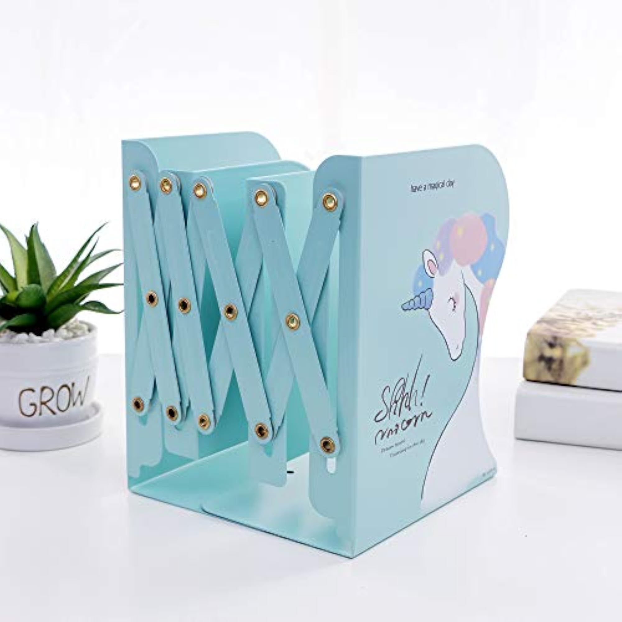 Multipurpose Expandable Bookcase Desktop Bookend