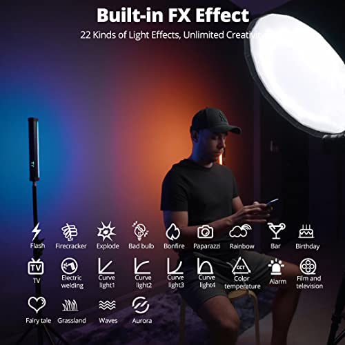 Lumière tubulaire RVB A2 AMBITFUL K2 kit de 2 lampes LED CCT - 3