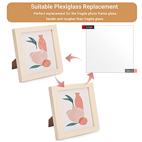 Image of Enoin 4pcs 3 x 3 Inch Clear Acrylic /Plexiglass Sheet 0.080 inch 1 /12 Thick, Plastic Sheet Transparent Board Panel for Glass, DIY Project,Picture Frame,Paintings, Art Craft