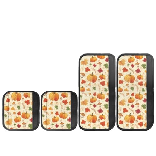 Image of Dreaweet Mushroom and Pumpkin Fridge Door Handle Covers Set of 4 Fall Kitchen Decor Washable Appliance Refrigerator Microwave Dishwasher Dust Door Handle Cover Keep Off Fingerprints