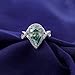 Dsnyu White Gold Fashion Rings for Women, Eternity Ring 9K White Gold Infinity Band with Teardrop Green Moissanite 2ct for Wife Fiancée Size 5.5