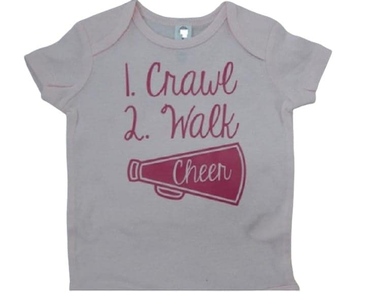 Amazon Com Crawl Walk Cheer Baby Girl One Piece Future Cheerleader Infant Bodysuit Handmade Products Amazon Com Crawl Walk Cheer Baby Girl One Piece Future Cheerleader Infant Bodysuit Handmade Products