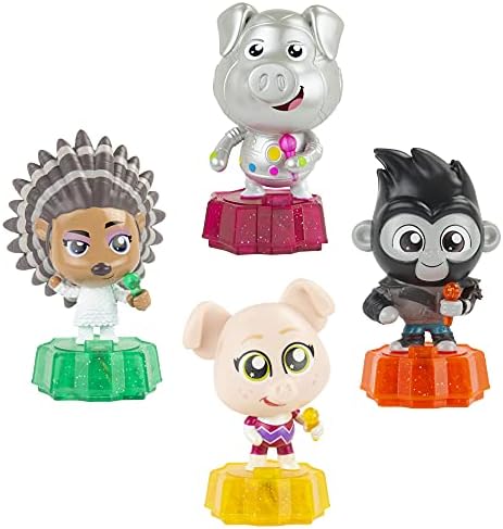 Sing 2: Stage Sparkles Figure Set ââ‚¬â€œ Includes Ash, Rosita, Johnny & Gunter [Amazon Exclusive]