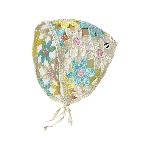 Knitted Stripe Triangle Scarf Lovely Crochet Hair Kerchief Tie Back Stripe Pattern Elegant Turban For Girls Photo Props