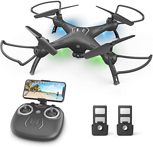 Drones with Camera for Adults/Kids/Beginners - 1080P HD Drones for Adults, 120° Wide-Angle Kids Drone, Safe Design & Easy to Control with Remote/APP/Voice, 18 Mins Flight Time, Ideal Girls/Boys Gift