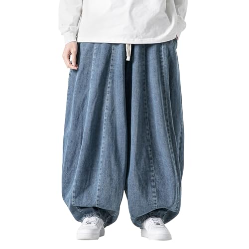 Pantalon décontracté homme coupe droite pour un look rétro japonais