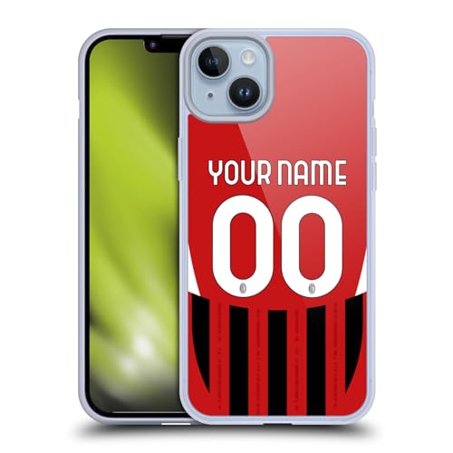 Coque iPhone 14 Plus AC Milan personnalisable pour les fervents supporters du club italien