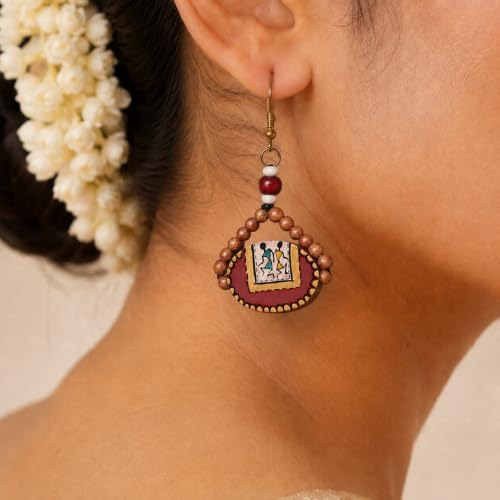 Image of Handcrafted Bohemian & Ethnic Earrings Collection for Women - Artistic, Nature-Inspired Statement Designs in Studs, Drops & Chandeliers