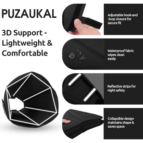 Halskrause Hund Weich Nach OP, Verstellbarer Anti Leckschutz Hund, Atmungsaktiver Hundekragen, Leicht Halskrausen für Hunde, Schutzkragen für Große Hunde (Schwarz,XL)