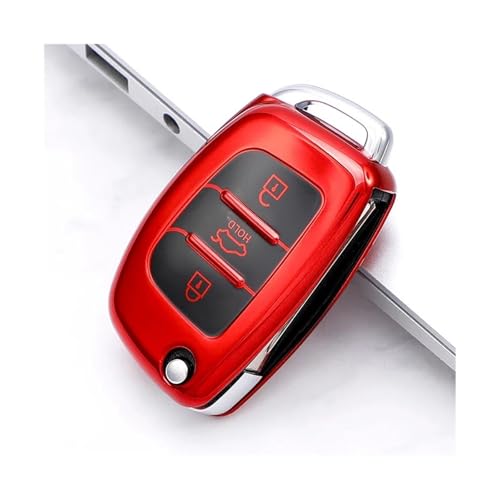 Coque clé Hyundai en TPU rouge, la solution antichoc pour Tucson et Creta