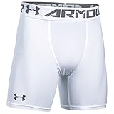 Under Armour Pantalón corto de compresión HeatGear Armour med. para hombre - 1289566, Blanco