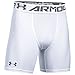 Under Armour Men's HeatGear Armour Mid Compression Shorts, White/Graphite, Medium