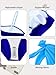 UIQUR Girls Swimsuit One Piece Bathing Suit with Mesh Cover Up Adjustable Straps Paded Teen Swimwear Beach Vacation Blue 13-14 Years