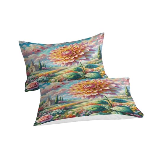 Parure de lit Dahlie 3D pour chambre d'enfant et ado, grand confort microfibre 260x220cm - 3