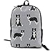 Produktbild Border Collie Dog Breed Fabric Pet Lovers Sewing Projects Grey Adult Premium Travel Backpack, Water-Resistant College School Bookbag, Sport Daypack, Outdoor Rucksack, Laptop Bag for Men&Women