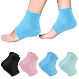 Fjquamitix tallone in gel con area aperta alle zampe tallone umidificante per piedi secchi e crepe tallone corneale morbido per la riparazione (nero, rosa, blu, verde)