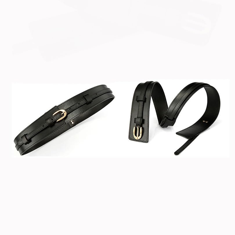 Leather Belt Women's Outerwear Sweater Decorative Coat Versatile Suit With Dress Waistband Wide Waist Closure3