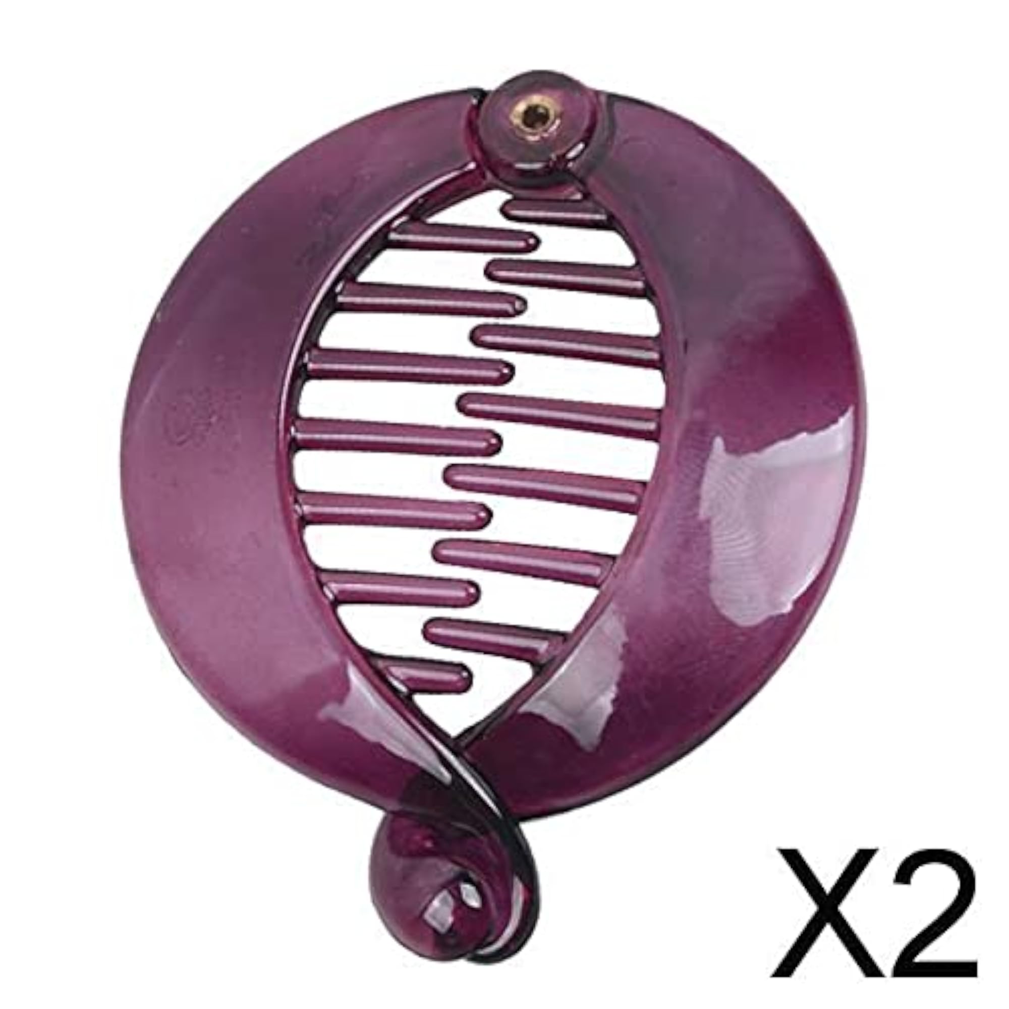 2x Interlocking Banana Clip Hair Comb for Women