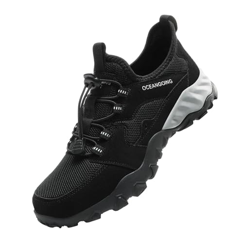 Producto categórico Zapatillas de Senderismo Transpirables para Hombre con Malla Ligera y diseño cómodo para Caminar Viajes al Libre y Uso Casual Moderno Opciones versátiles para (Black, 39)