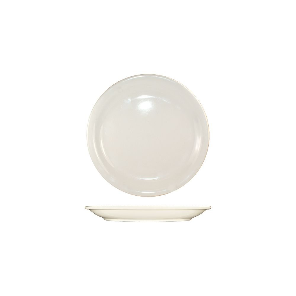International Tableware Valencia Narrow Rim 6-1/2" Round Plate by International Tableware, Inc. – Large, American White, White, Pack of 36, Model VA-6