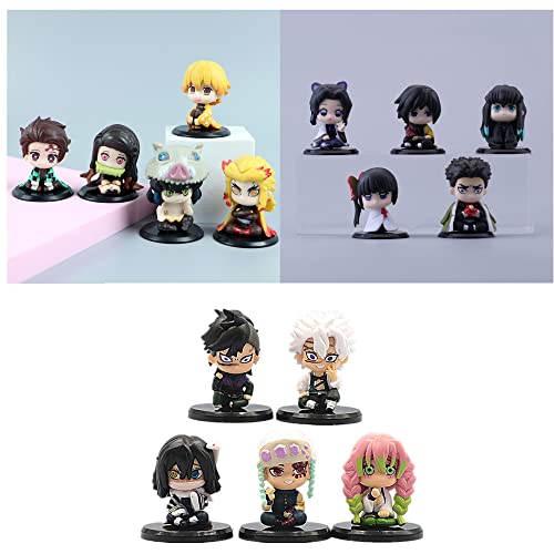 Minchaofushi Demon Figure Slayer Pvc Q Version Nezuko Tanjiro Figure Model Toys Gift For Kids (15Pcs) #TOP2