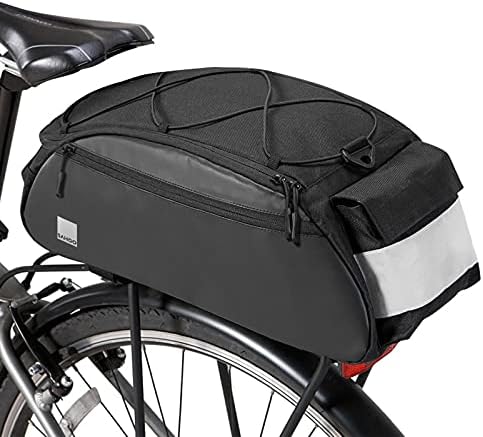 Pinprin Bike Rear Rack Bag 10L Waterproof Bicycle Rack Trunk Panniers Bike Cargo Storage Bag Cycling Carrier Rack for MTB Mountain Bike