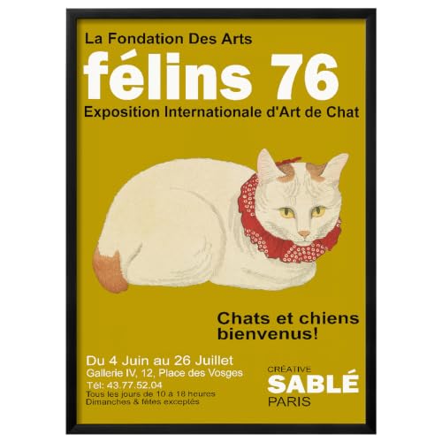 Art Nouveau décoration murale Wallbuddy 30x40 cm cadre noir affiche vintage chic