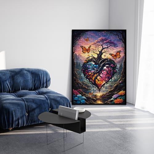 Larkipuzz Rompecabezas Heart Tree para Adultos de 1000 Piezas, Puzzle de Paisaje Árbol de la Vida Desafiante miniatura 6