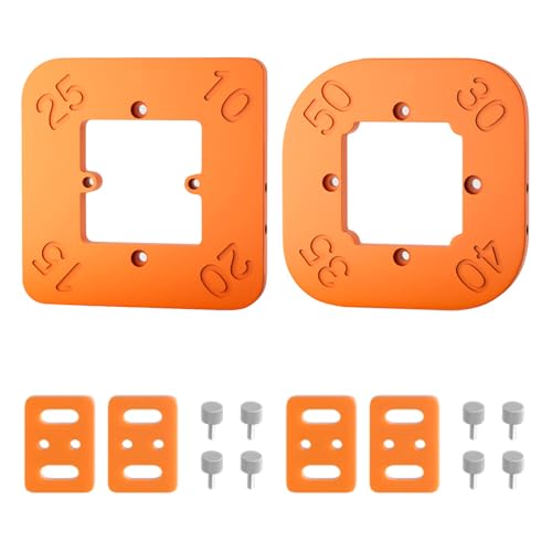 2 Stück Frässchablone Oberfräse Set, 4 in 1 Radius Schablone Oberfräse Schablone R10-R25/R30-R50, Bogenschneide Hilfswerkzeug, Geeignet für DIY-Holzbearbeitungsprojekte (2)