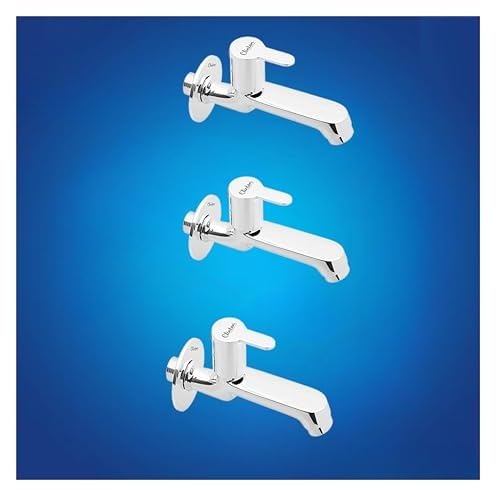 Clinton Fusion Long Body Brass Faucet | Wall Mounted Bib Tap for Bathrooms, Washing Areas, Gardens | Faucet with Chrome Finish- Set of 3 (B0BVZ5ZK31) Amazon Price History, Amazon Price Tracker