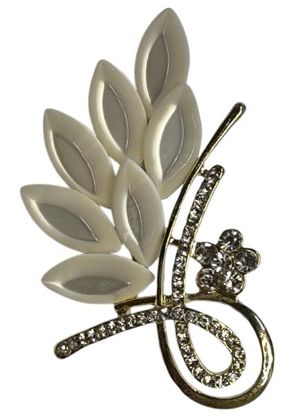yadadri Sharanya Fashions Leaf Shaped Brooch| Saree Pin Clothing Accessories for Women Brooch for Suit, Dress, Scarf, Shawl Jewelry Gift.-picture-10