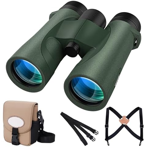 occer 10x42 Professional Binoculars Adults, Easy Focus Compact Binoculars with Shoulder Strap Carrying Bag, Waterproof Premium Optics Binocular Perfect for Hunting Cruise Ship Cover