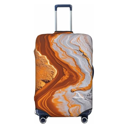 Flowing Sand Stone Texture Elastic Travel Luggage Covers Dustproof Scratch-Resistant Suitcase Protector Fit 22-24 Inch