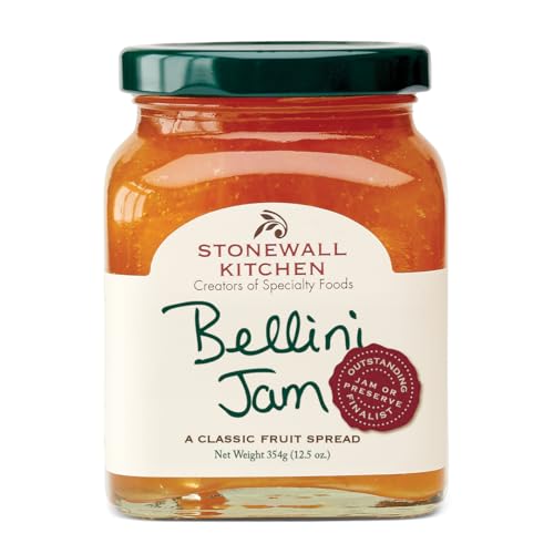 Jam Bellini Stonewall Kitchen 12,5 oz confiture pêche tartines