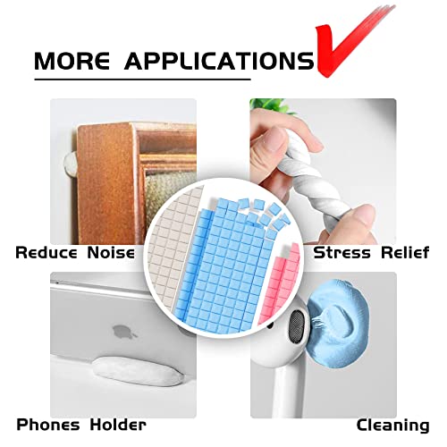 Mounting Putty - 288Pcs Super Strength Adhesive Sticky Putty, 3 Colors Mounting Tacky Putty, Removable& Reusable Mounting Poster Tacky Putty For Home, Office (Blue, Pink, Beige) #TOP2