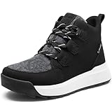 AIRHAS Women's Winter Warm Snow Boots for Women Comfortable Water-Resistant Womens Ankle Boots Fashion Booties(black,8.5)