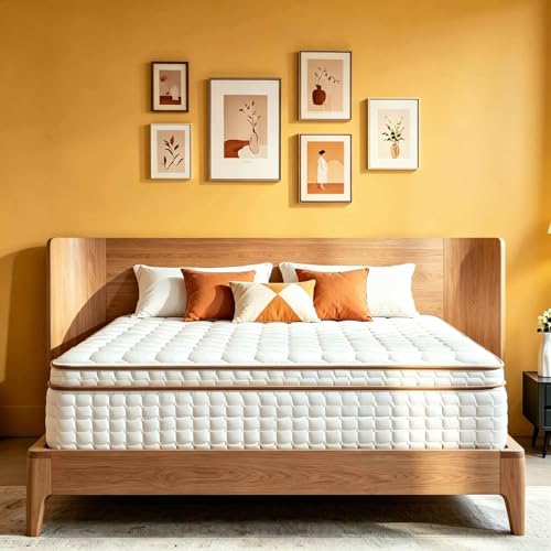 King Mattress 12 Inch Hybrid King Size Mattress in a Box Medium Firm Mattresses with Memory Foam & Pocket Springs Pressure Relief Cool Fresh Sleep Enhanced Edge Support 80 x 76