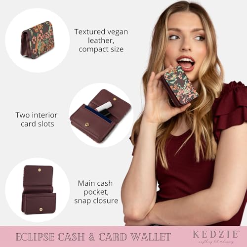 KEDZIE Essentials Only Cash & Card Wallet Clutch In Vegan Leather with Snap Closure for Women2
