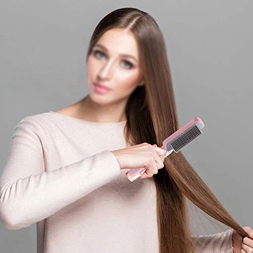 Plancha de Pelo Eléctrica 2 en 1 con Peine Caliente, Cepillo Alisador Portátil Multifuncional de Cerámica y Turmalina (Color: C) miniatura 3