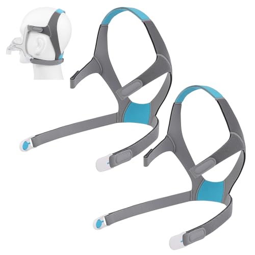 Hecatelly Replacement Headgear Kit for N20 Headgear with Magnetic Clips - Headgear Strap Compatible with AirFit N20/AirTouch N20 Masks (2 Headgear+ 4 Clips)