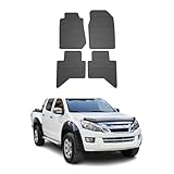 OMAC Gummi Fußmatten kompatibel mit Isuzu D-Max 2011-2018 Automatten Gummi Schwarz 4tlg