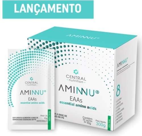 3 Caixas Aminnu Eaas 10g, 30 Sachês, Aminoácidos, Limão