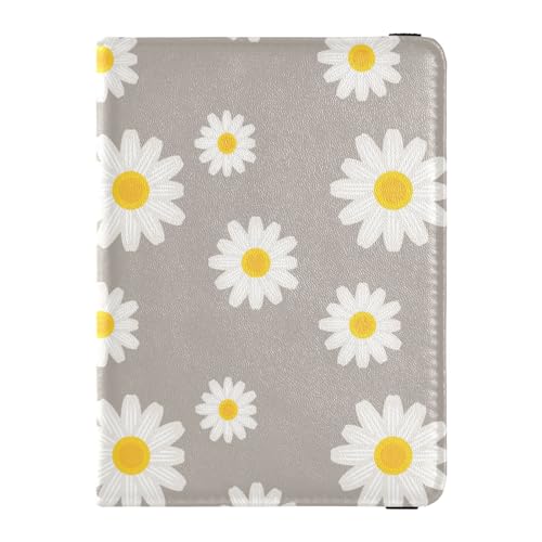 Custodia per passaporto per donne e uomini per da viaggio con blocco RFID margherite e fiori Fiori di margherita. Taglia unica Casual