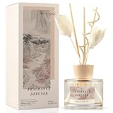 7液量オンス リードディフューザーセット ブルーミングヒルズ ブラッシュ花びらの香り ドライフラワーリードスティック付きエッセンシャルオイルディフューザー ホームフレグランス バスルーム装飾 寝室 オフィスシェルフ装飾