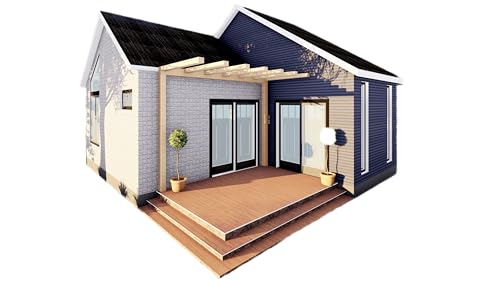 460sqft Two Bedroom Tiny Home ADU Design Plans – Floor Plan, Elev...