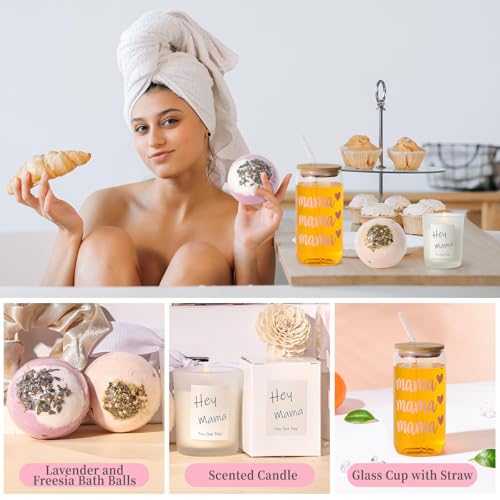 Image of New Mom Care Package After Baby,8pcs New Mom Gifts Set After Birth, First Mothers Day Gifts for New Mom,Pregnancy Gifts for Women and Baby,New Mom to Be Gift Basket