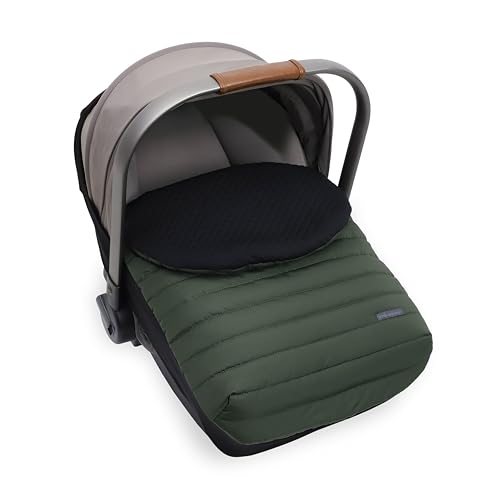 Image of Little Unicorn Winter Car Seat Cover | Premium Insulated Fabric | Universal Fit & Easy to Install | Travel Bag Included (Dark Green)