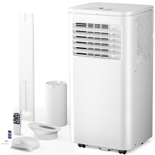 Antarctic Star 10000 BTU Portable Air Conditioner, 4-in-1 AC Unit with Cooling, Dehumidifier & Fan Modes, Sleep Mode, 24H Timer & Remote Control, Moving Wheels & Window Installation Kit
