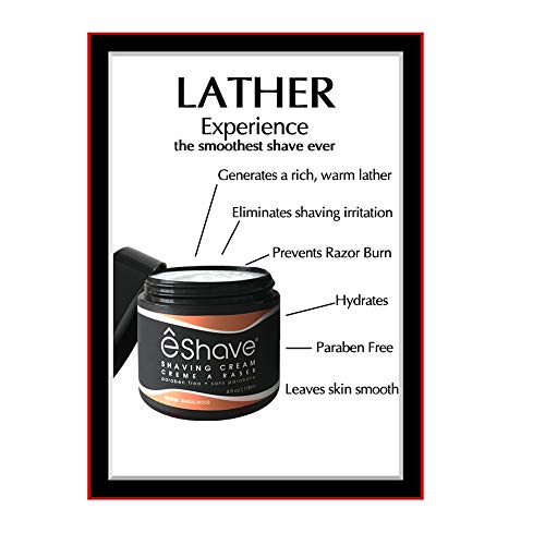 êShave Shave Cream, Orange Sandalwood, 4 oz - Thumbnail 4